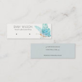 Cute Dreamweaver Blue Aqua Butterfly Earring Displ Mini Visitekaartje (Voorkant / Achterkant)