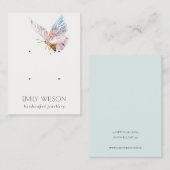 Cute Dreamweaver Blush Aqua Butterfly 2 Earling Di Visitekaartje (Voorkant / Achterkant)
