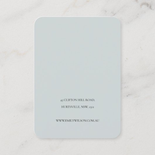 Cute Dreamweaver Blush Aqua Butterfly Hairpin Disp Visitekaartje (Achterkant)