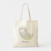 Cute Dreamweaver Kitty Cat in Hammock Tote Bag (Achterkant)