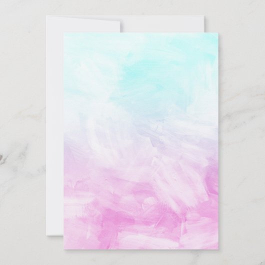 Cute Dreamweaver Unicorn Rainbow Cloud Birthday Pa Bedankkaart (Achterkant)