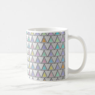 Cute Driehoekjes Patroon in Pastelkleuren Koffiemok
