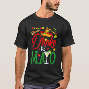 Cute Drinko De Mayo Margarita Sombrero Mexican Cin T-shirt