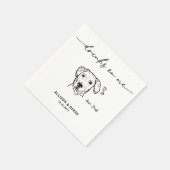 Cute Drinks on Me Labrador Retriever Dog Wedding Servet (Hoek)