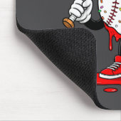 Cute Dripng Baseball Lover Valentines Day Boys Kid Muismat (Hoek)