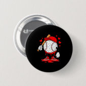 Cute Dripng Baseball Lover Valentines Day Boys Kid Ronde Button 5,7 Cm (Voorkant /achterkant)