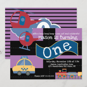 Cute drive by vehicle party 1st Birthday Girl Kaart