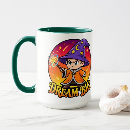 Cute Droom Groot Tovenaar Koffiemok Mok (Met donut)