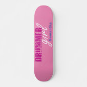 Cute Drummer Girl First Name Paarse Grunge Text Persoonlijk Skateboard (Voorkant)