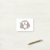 Cute Drunken Cartoon Owl Post-it® Notes (Op bureau)