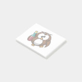 Cute Drunken Cartoon Owl Post-it® Notes (Schuin)