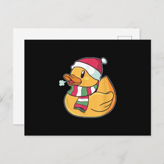 Cute Dub Duck Kerstmis Aankondigingskaart (Voorkant / Achterkant)