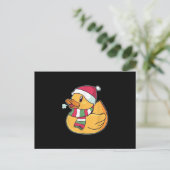 Cute Dub Duck Kerstmis Aankondigingskaart (Staand voorkant)