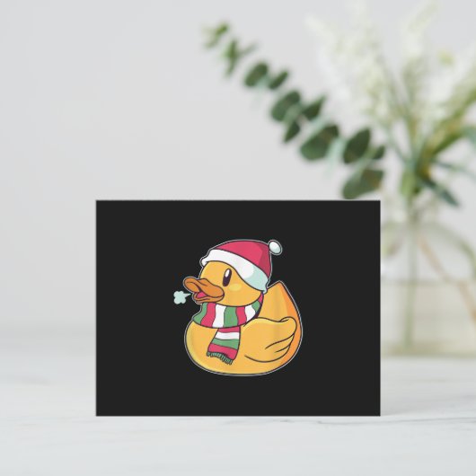 Cute Dub Duck Kerstmis Aankondigingskaart (Staand voorkant)