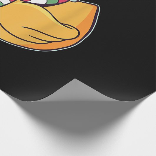 Cute Dub Duck Kerstmis Cadeaupapier (Hoek)