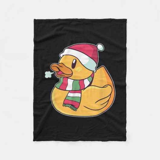 Cute Dub Duck Kerstmis Fleece Deken (Voorkant)