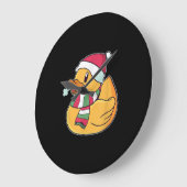 Cute Dub Duck Kerstmis Grote Klok (Hoek)