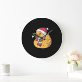 Cute Dub Duck Kerstmis Grote Klok (Huis)