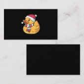 Cute Dub Duck Kerstmis Informatiekaartje (Voorkant / Achterkant)