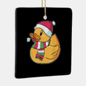 Cute Dub Duck Kerstmis Keramisch Ornament (Rechts)