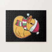 Cute Dub Duck Kerstmis Legpuzzel (Horizontaal)