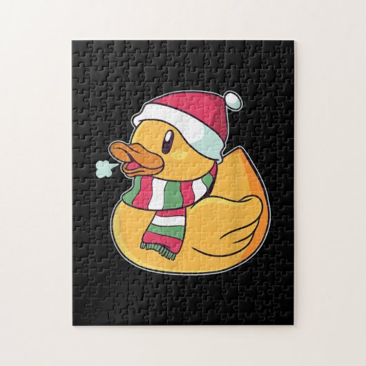 Cute Dub Duck Kerstmis Legpuzzel (Verticaal)