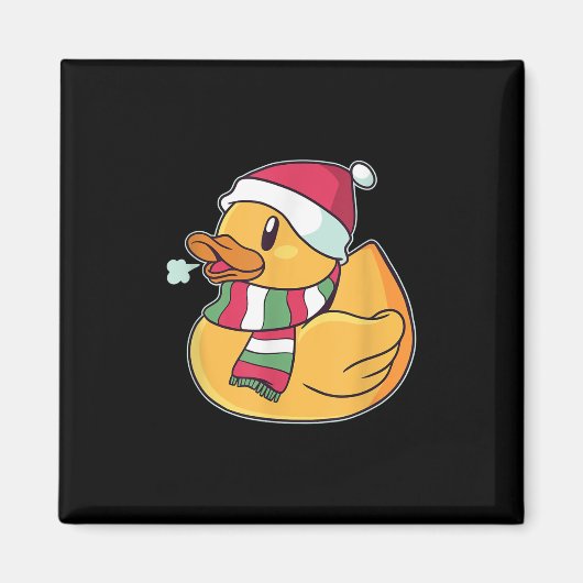 Cute Dub Duck Kerstmis Magneet (Voorkant)