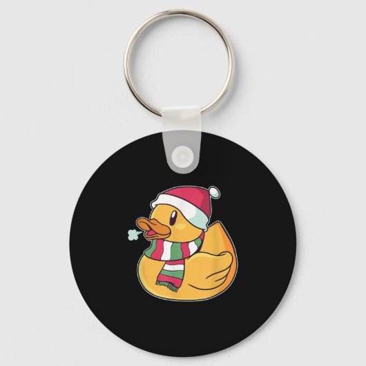 Cute Dub Duck Kerstmis Sleutelhanger (Voorkant)