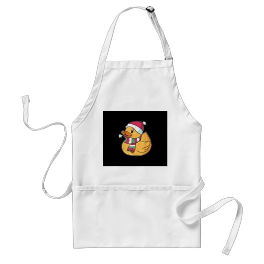 Cute Dub Duck Kerstmis Standaard Schort (Voorkant)