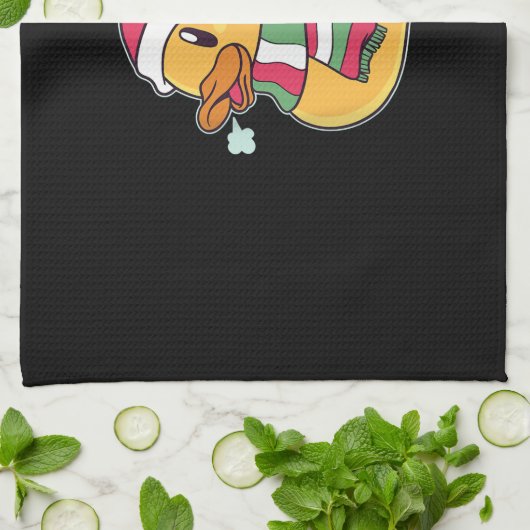 Cute Dub Duck Kerstmis Theedoek (Gevouwen)