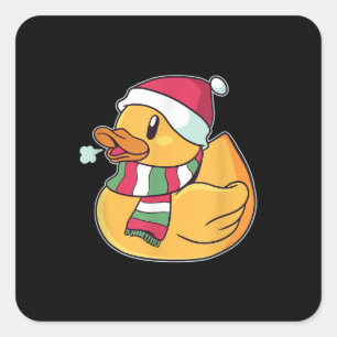 Cute Dub Duck Kerstmis Vierkante Sticker