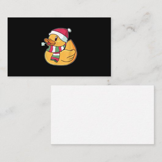 Cute Dub Duck Kerstmis Visitekaartje (Voorkant / Achterkant)