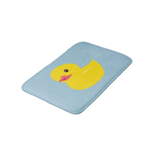 Cute Duck Baby Blue Badmat (Gekanteld)