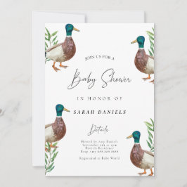 Cute Duck Baby shower Invitation - Gender Neutral Kaart