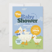 Cute Duck Baby shower Invitation Kaart (Voorkant)