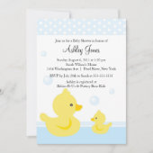 CUTE Duck Baby shower Invitation Kaart (Voorkant)