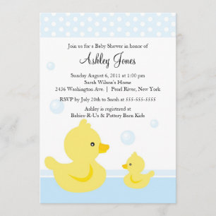 CUTE Duck Baby shower Invitation Kaart