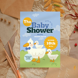 Cute Duck Baby shower Invitation Kaart