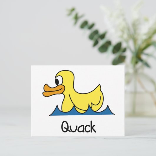 Cute Duck Briefkaart (Staand voorkant)