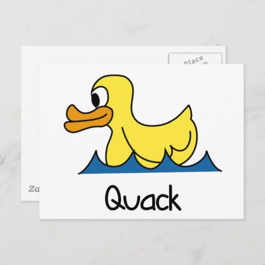 Cute Duck Briefkaart (Voorkant / Achterkant)