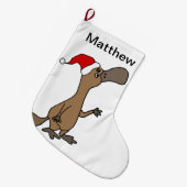 Cute Duck-bypus-kerstCartoon Grote Kerstsok (Voorkant (Hangend))