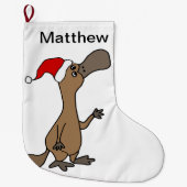 Cute Duck-bypus-kerstCartoon Grote Kerstsok (Voorkant)