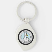 Cute Duck "Cant Eat Bread" Celiacs Disease Sleutelhanger (Voorkant)