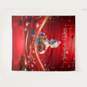 Cute Duck Christmas Holiday Backdrop Wandkleed (Voorkant (horizontaal))