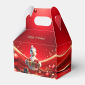 Cute Duck Christmas Holiday Favor Box Bedankdoosjes (Achterkant)
