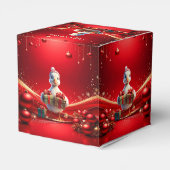 Cute Duck Christmas Holiday Favor Box Bedankdoosjes (Achterkant)