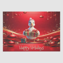 Cute Duck Christmas Holiday Tissue Paper Tissuepapier