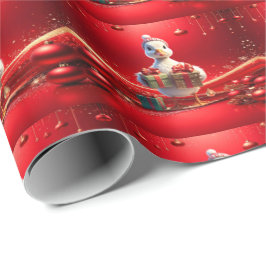 Cute Duck Christmas Holiday Wrapping Paper Cadeaupapier