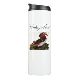 Cute Duck Colorful Bird and Foliage Thermosbeker