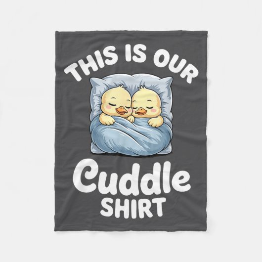 Cute Duck Couple Cozy This Is Our Cuddle Fleece Deken (Voorkant)